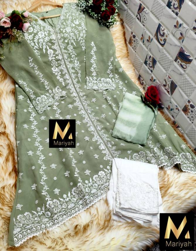 Mariyah 111 And 112 Pure Georgette With Embroidery Wholesale Top With Bottom Collection